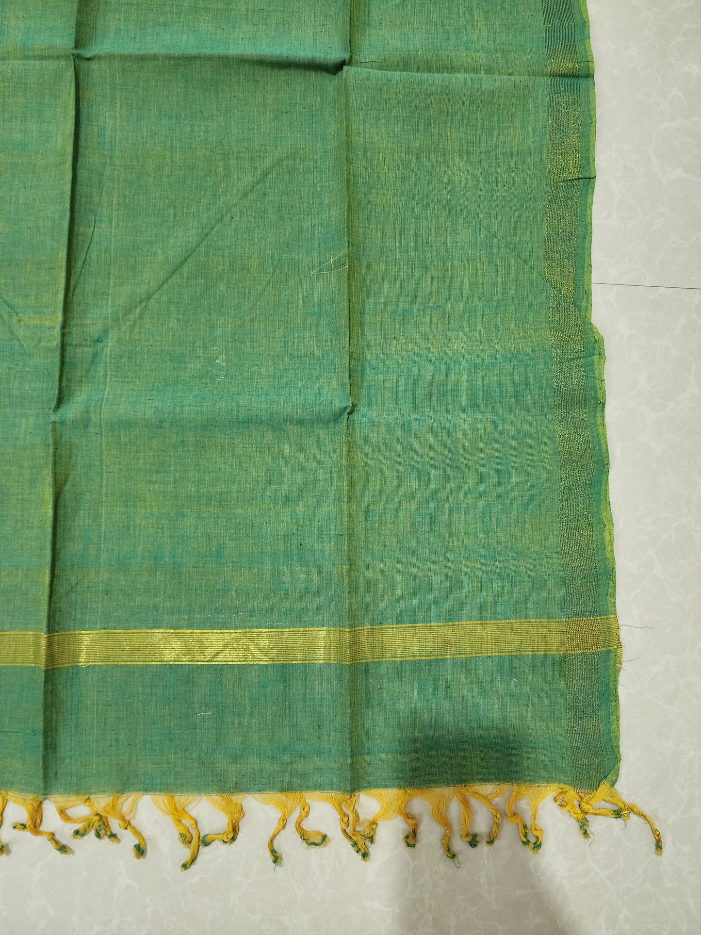 Handloom Cotton pastel Green Dupatta