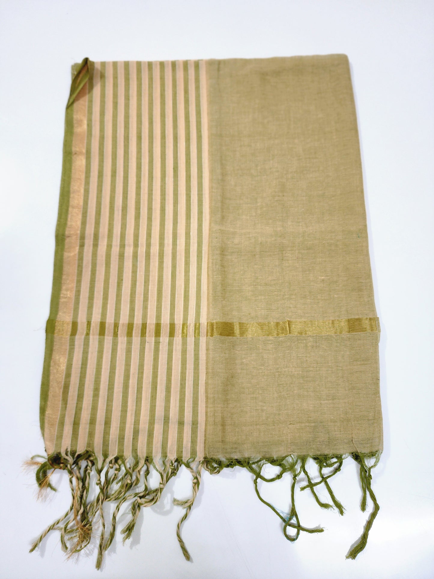 Handloom Cotton Beige Dupatta