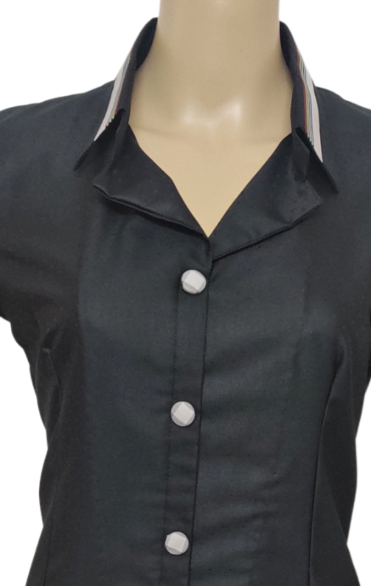 Kurti with Shirt Collar Model Black Sankalp Outfits