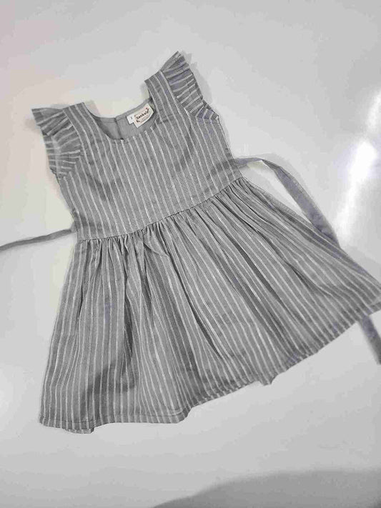 Grey Organza Kids Frock1