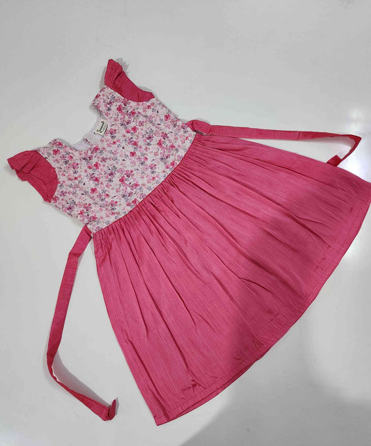 Pink fancy Munga Silk Kids Frock