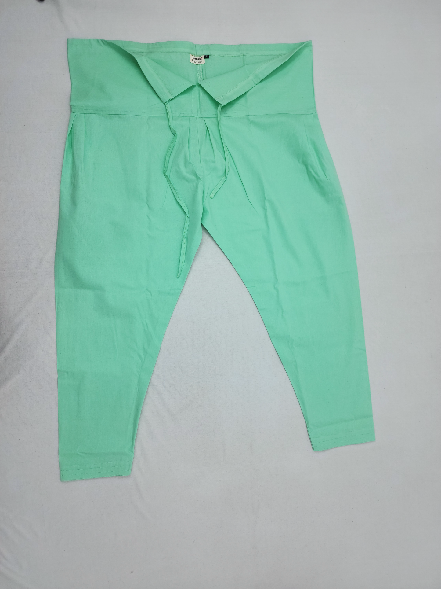 Semi- Patiala in Light Green Color