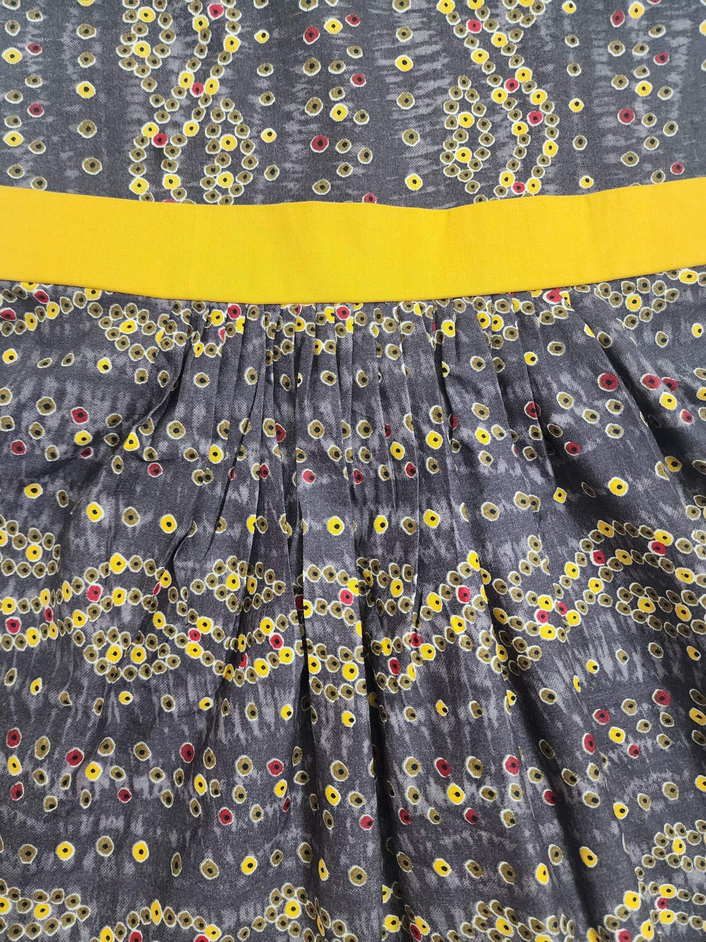 Grey yellow Bandini Kids Frock