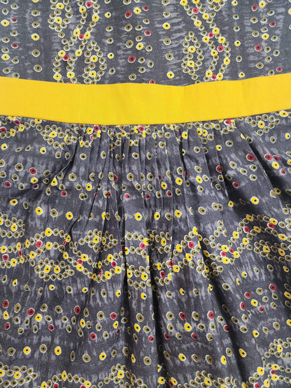 Grey yellow Bandini Kids Frock