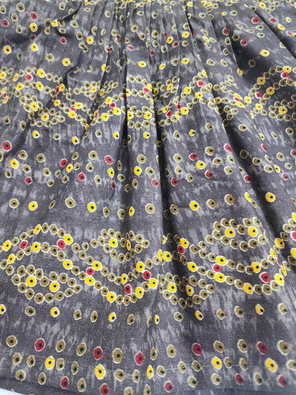 Grey yellow Bandini Kids Frock