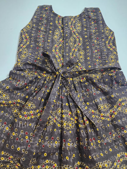 Grey yellow Bandini Kids Frock