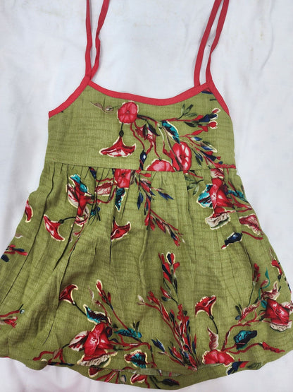 Green Rayon Baby Frock