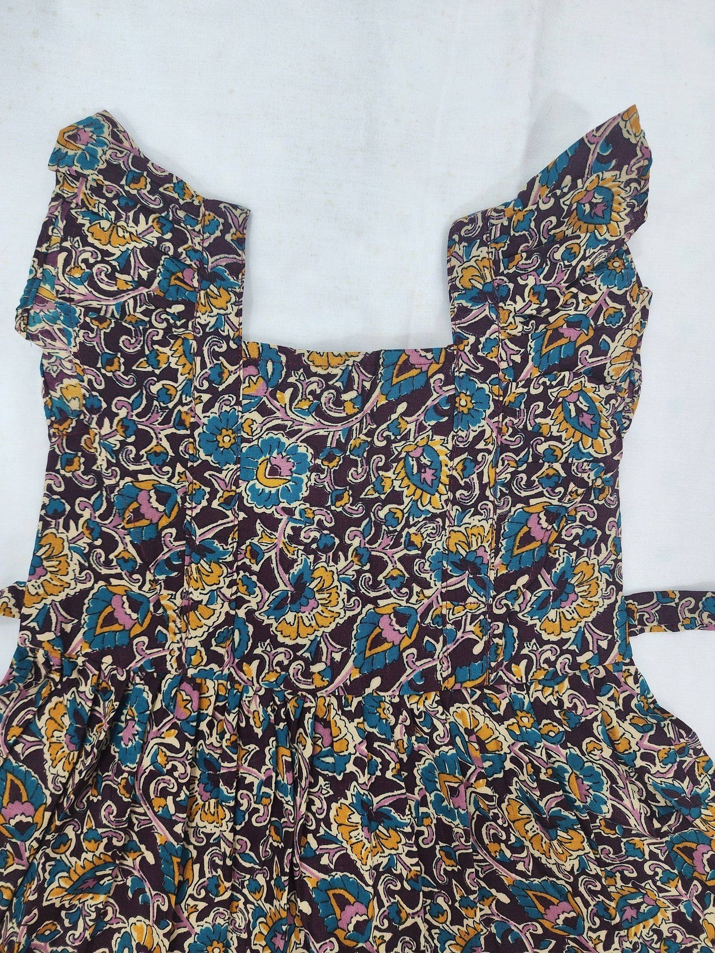 kalamkari Brown Colour Frock 1