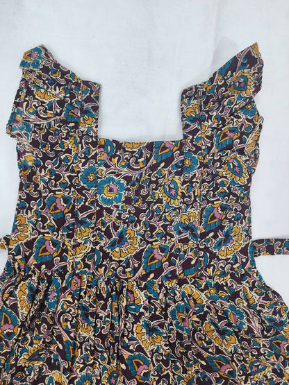 kalamkari Brown Colour Frock 1