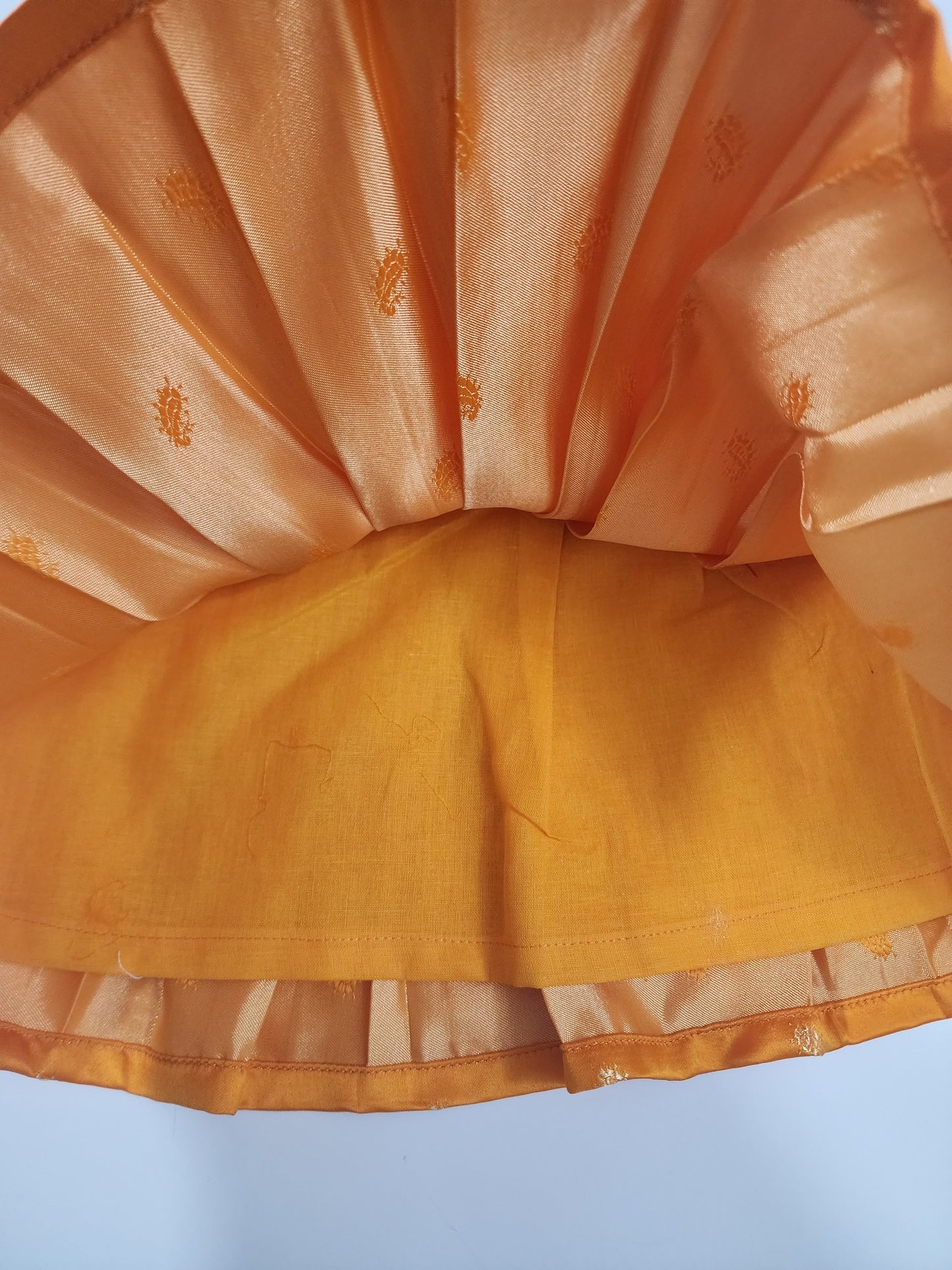Orange Soft Banaras Kids Frock