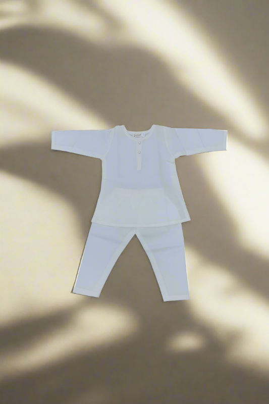 White Cotton Kurta Pajamas