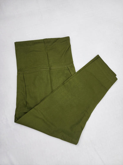 Semi Patiala Salwar in Olive Green