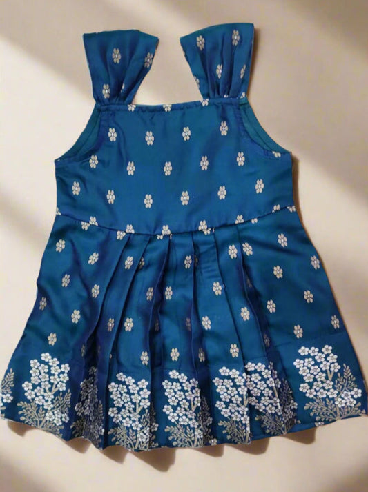 Blue Banaras Border Frock