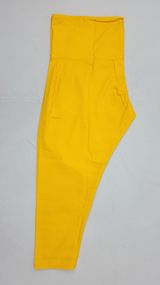 Semi-Patiala salwar in Lemon Yellow Color