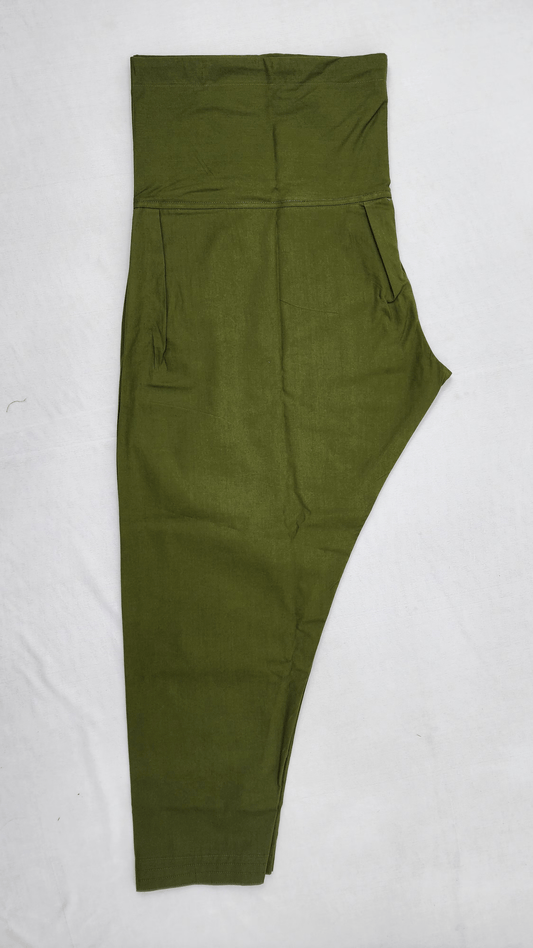 Semi Patiala Salwar in Olive Green