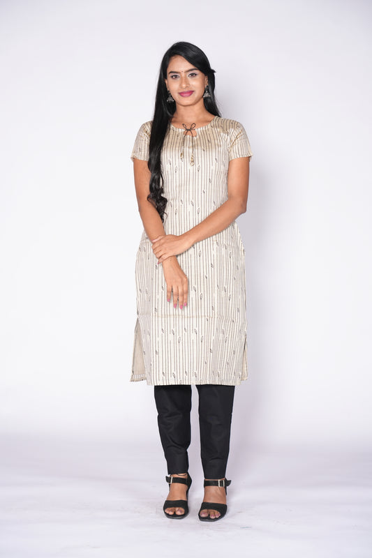 Oat Kurti black print