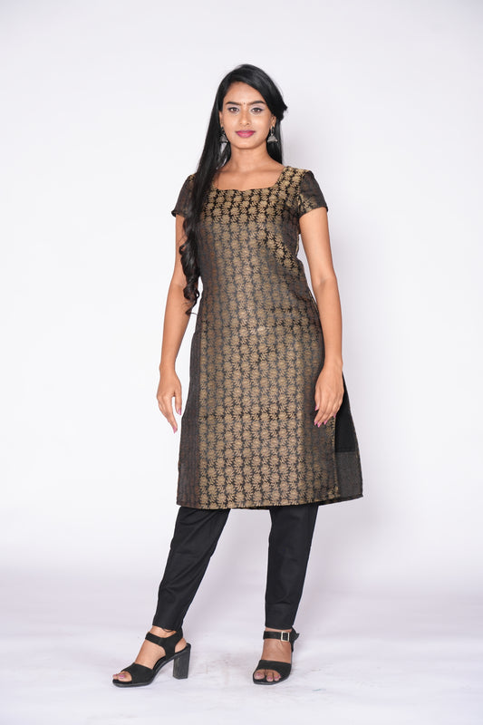 Black Banaras Ethnic Kurti