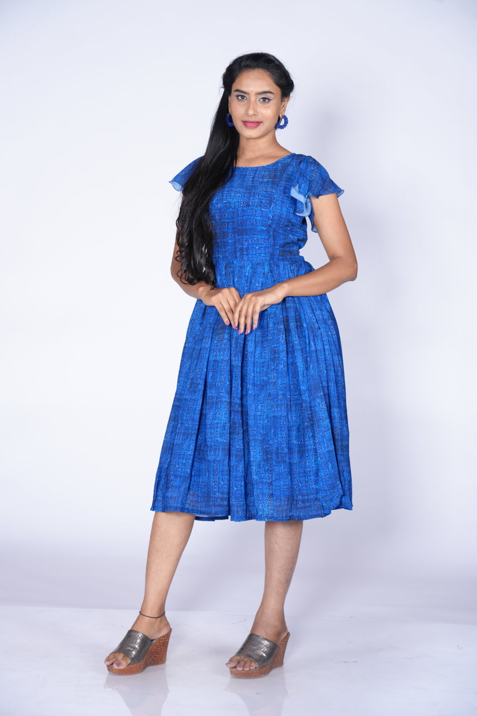 Blue georgette Frock