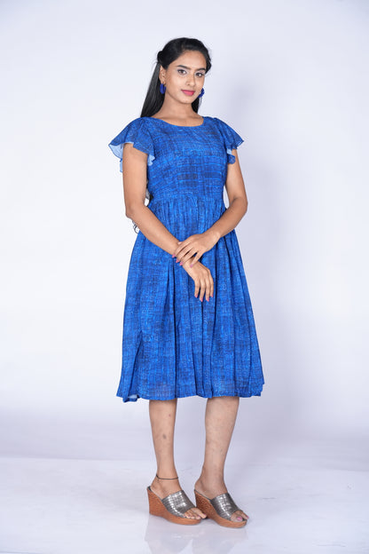 Blue georgette Frock