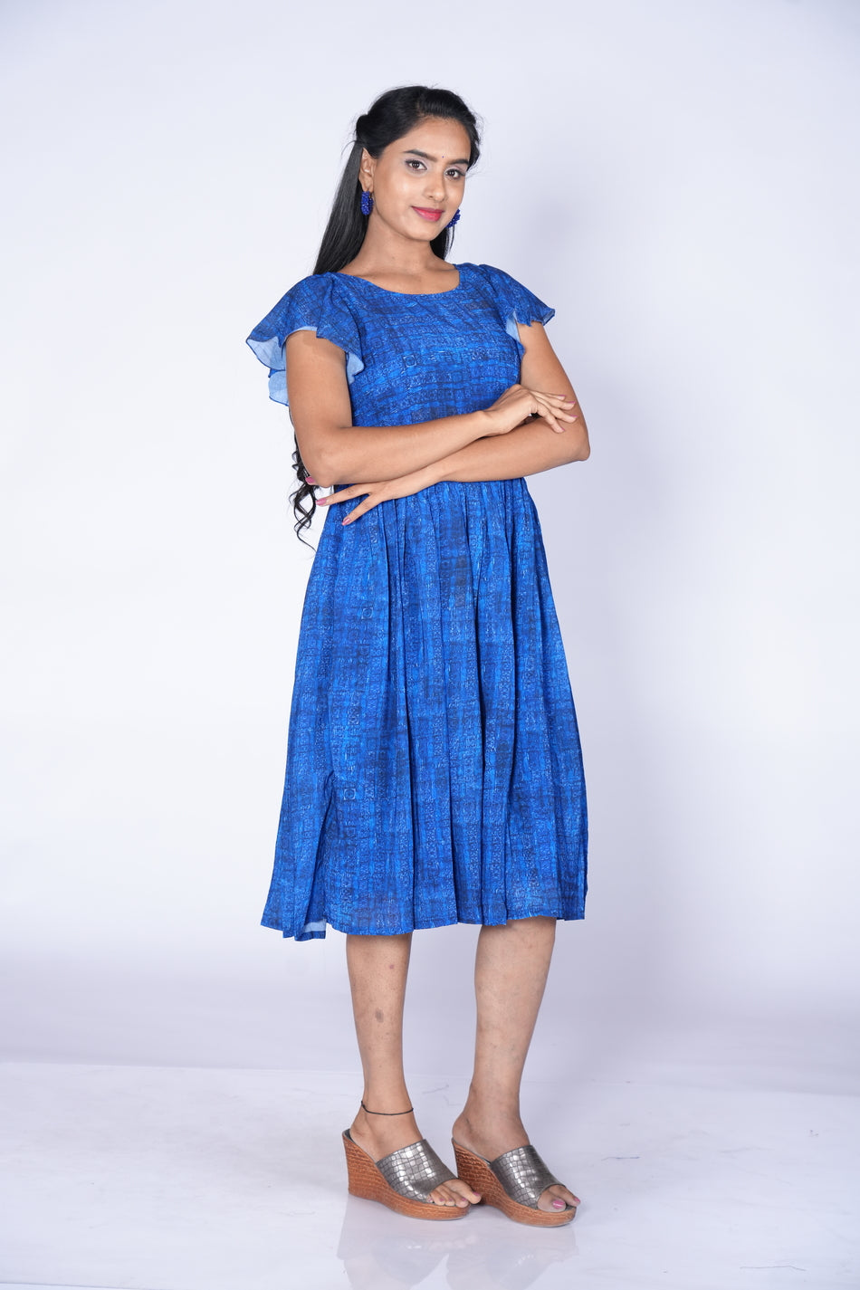 Blue georgette Frock