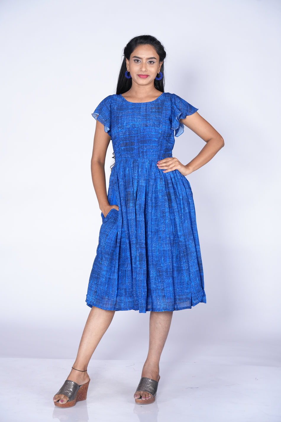 Blue georgette Frock