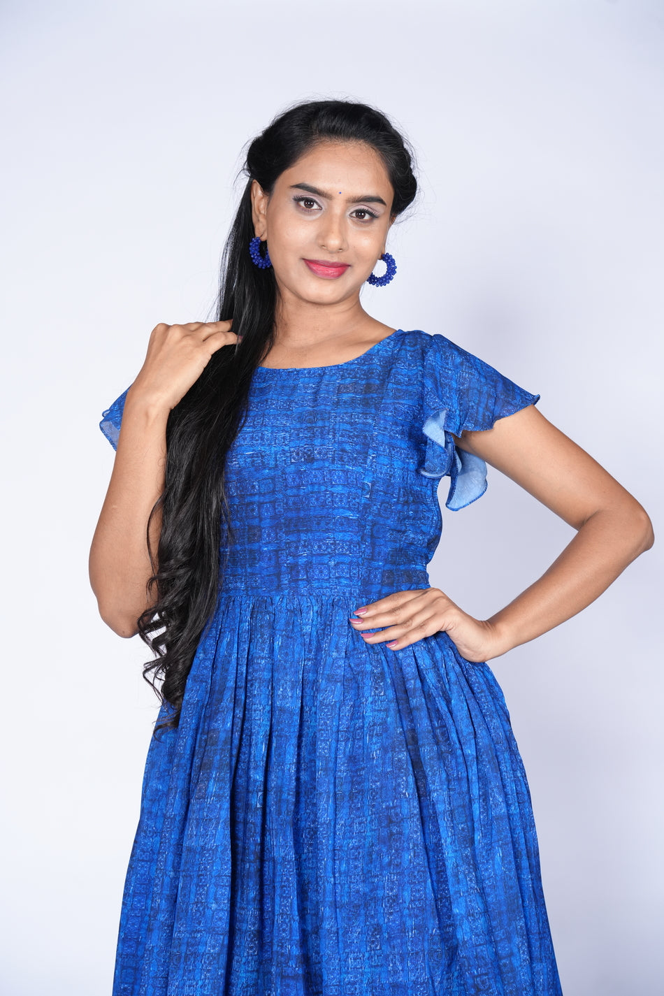 Blue georgette Frock