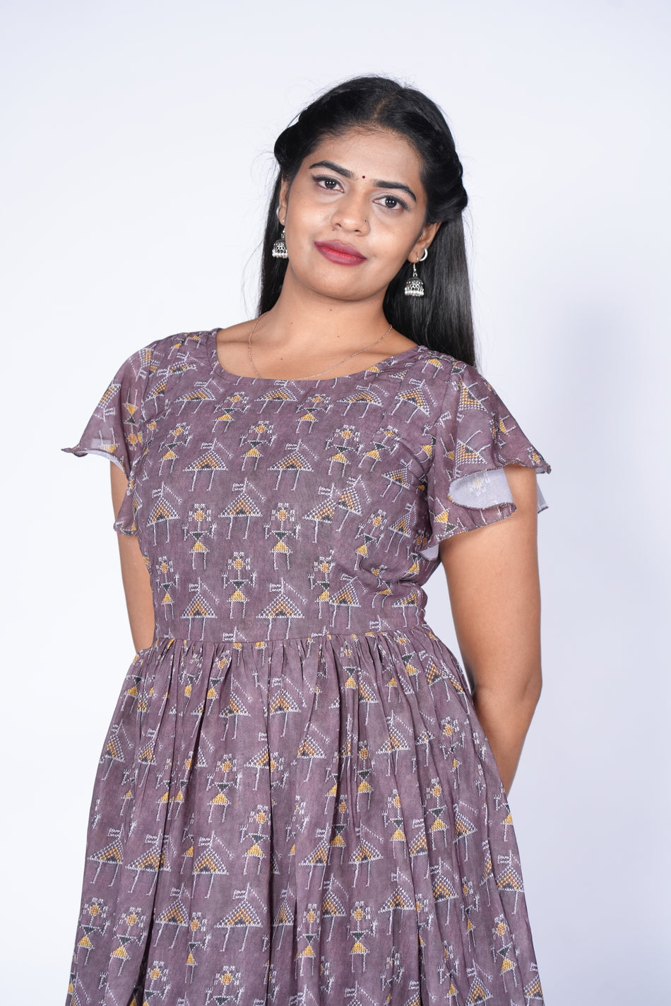 Grey Color Georgette Frock