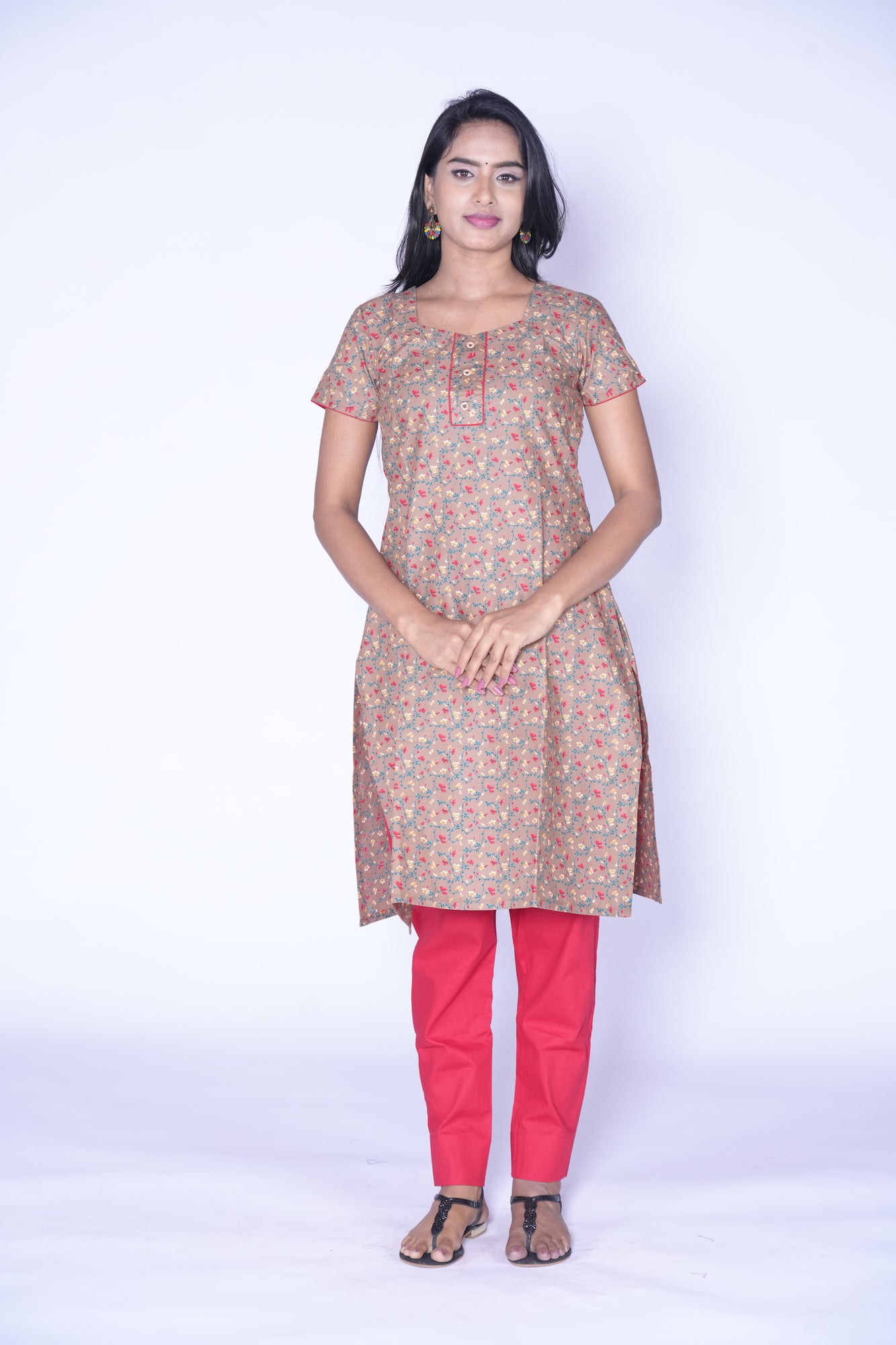 Light little floral print Cotton Kurti