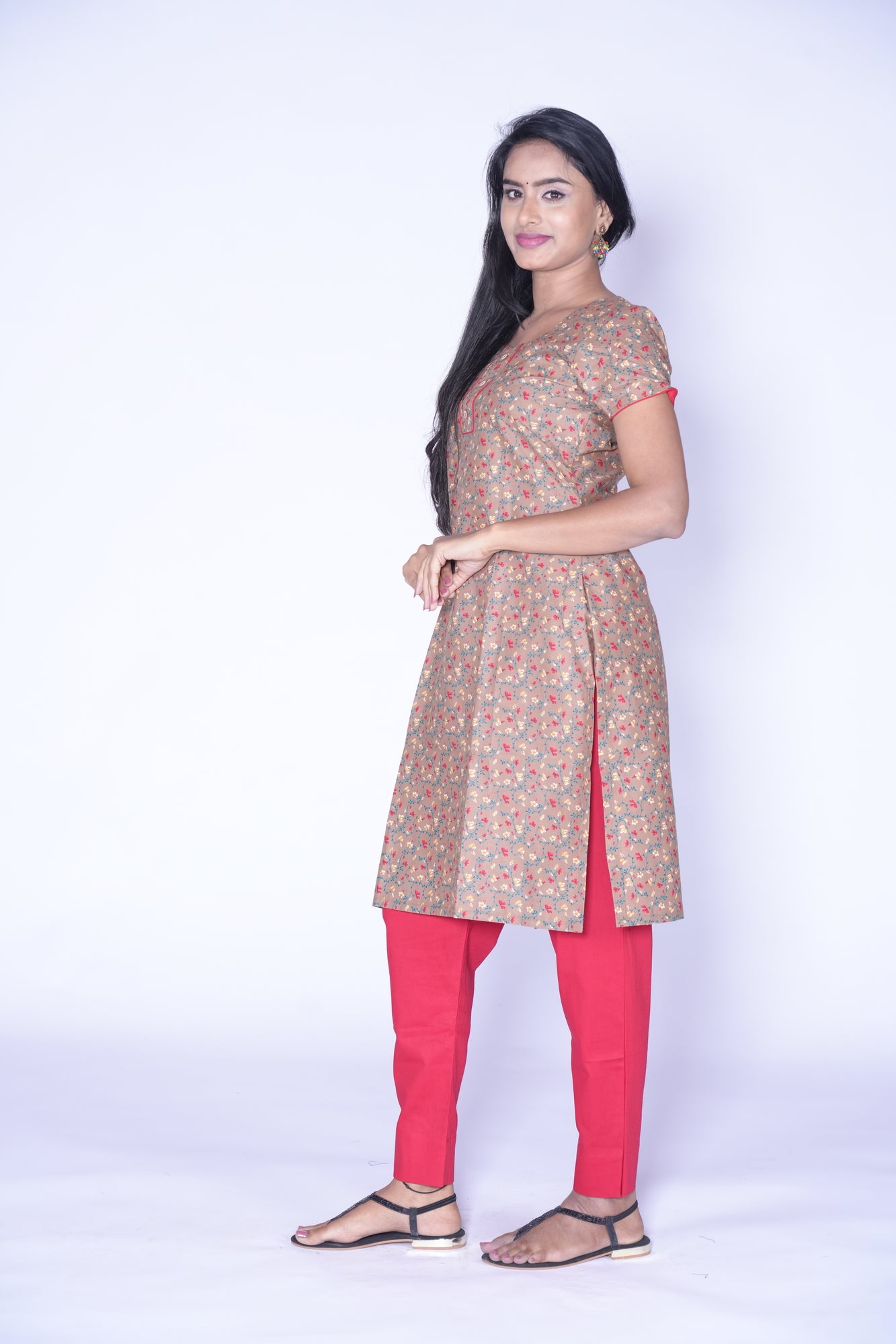 Light little floral print Cotton Kurti