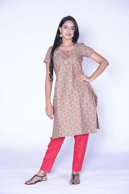 Light little floral print Cotton Kurti