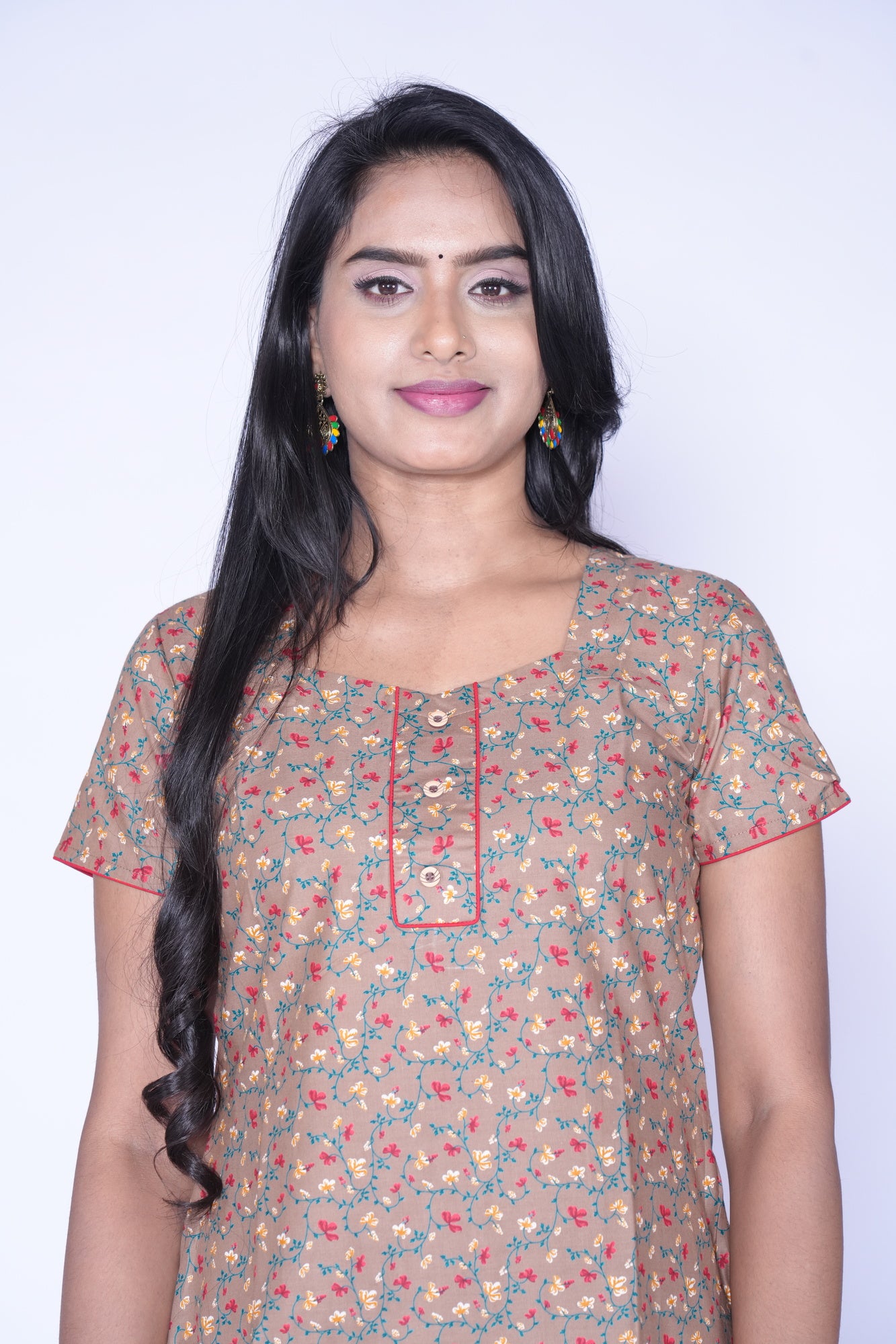 Light little floral print Cotton Kurti