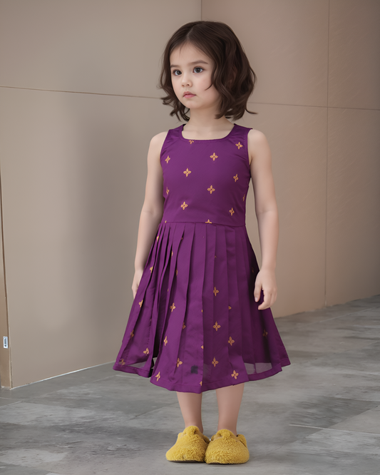 Comfy Purple Frill Frock