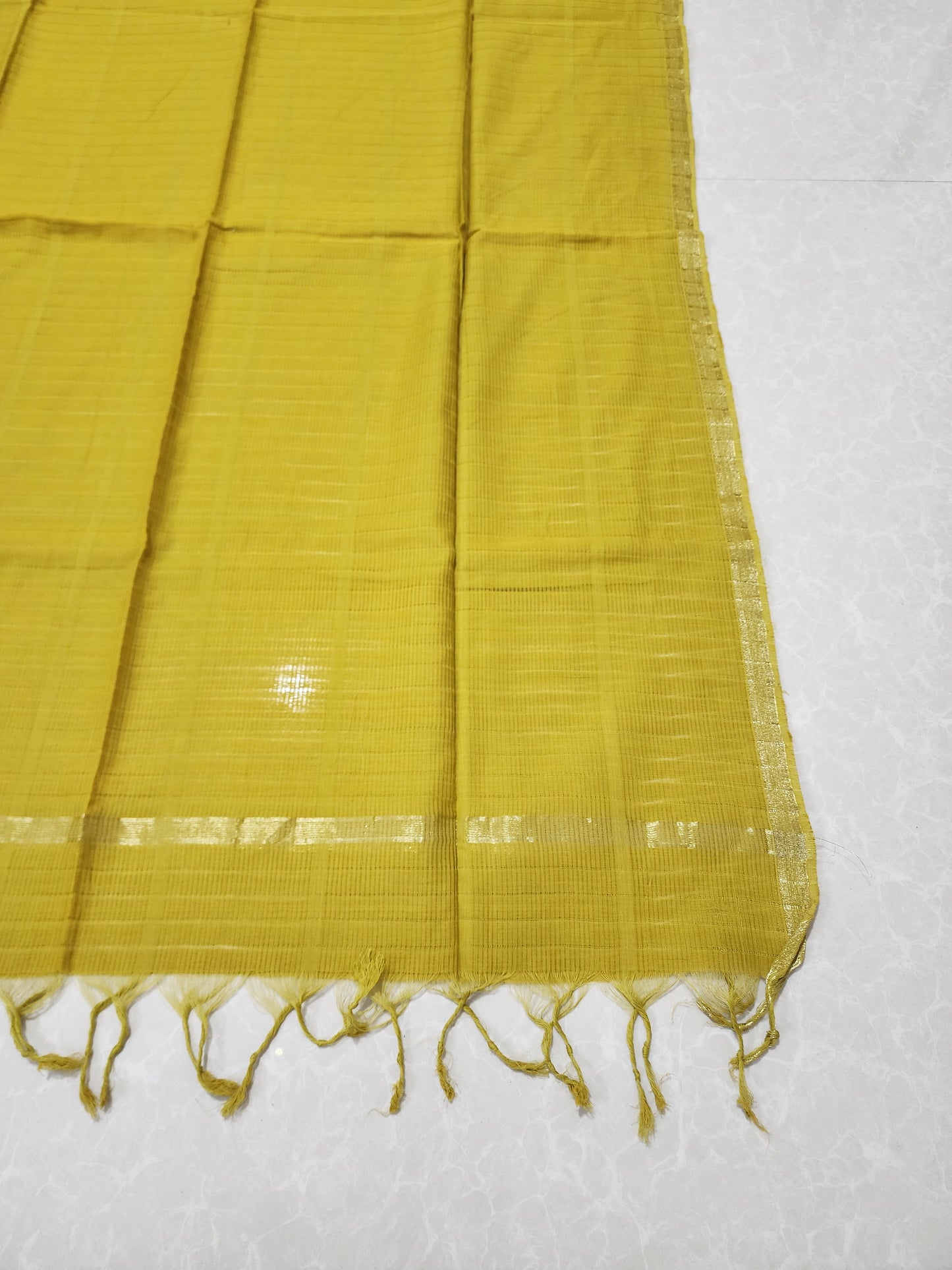 Handloom Cotton Greengram checks Dupatta