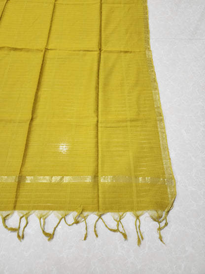 Handloom Cotton Greengram checks Dupatta