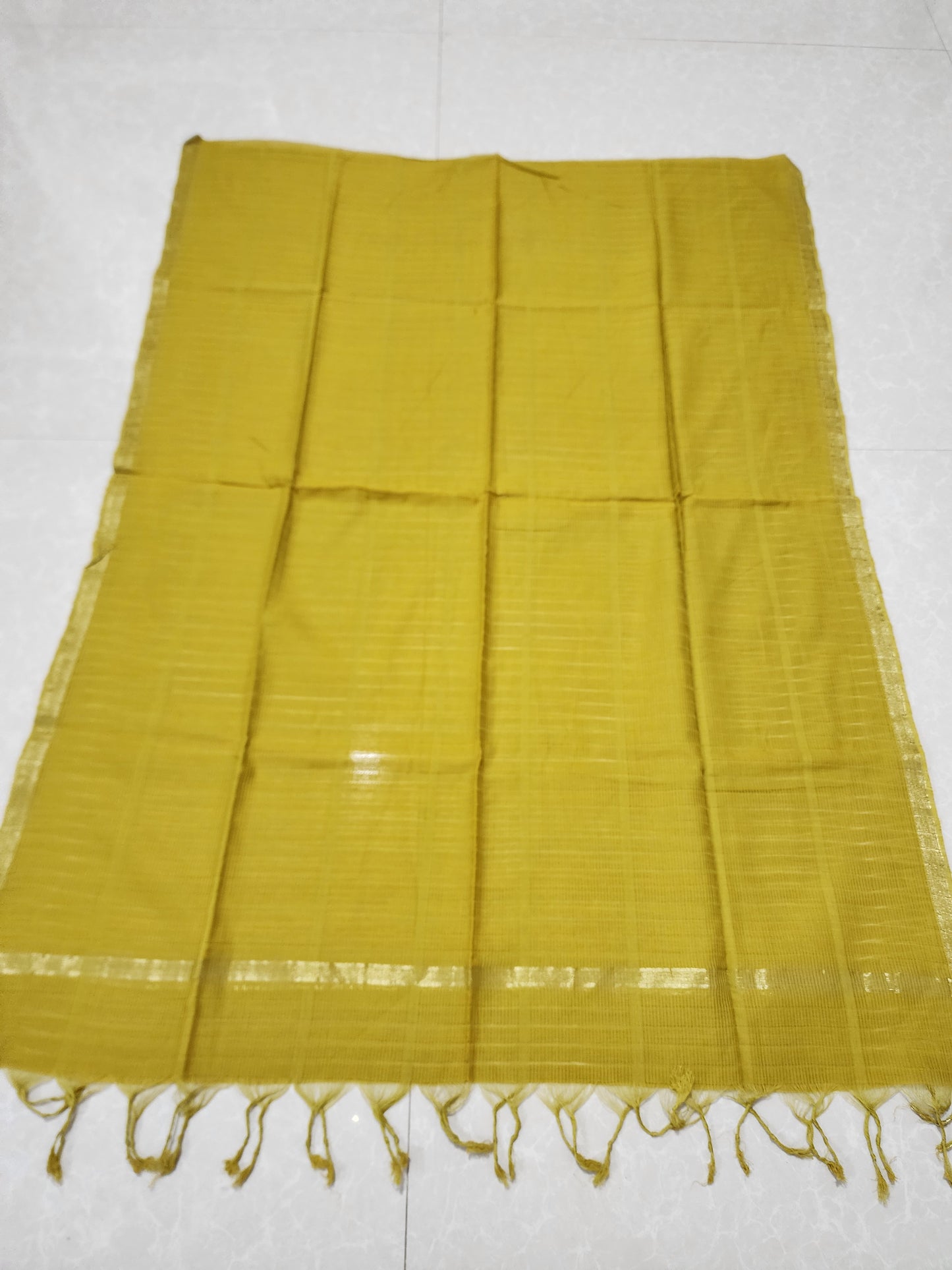 Handloom Cotton Greengram checks Dupatta