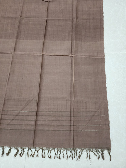 Handloom Cotton Coffee Dupatta