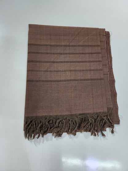 Handloom Cotton Coffee Dupatta