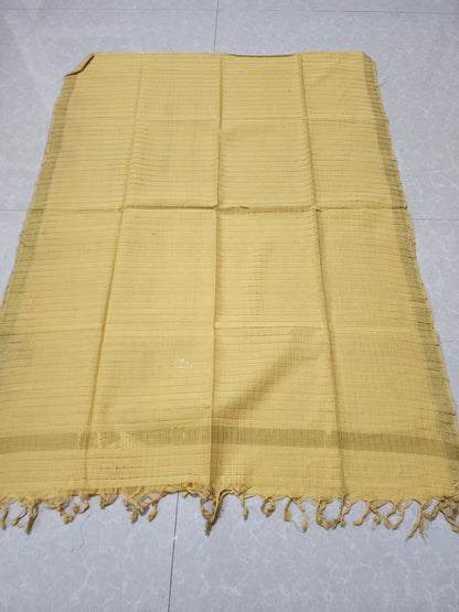 Handloom Lemon Yellow Dupatta