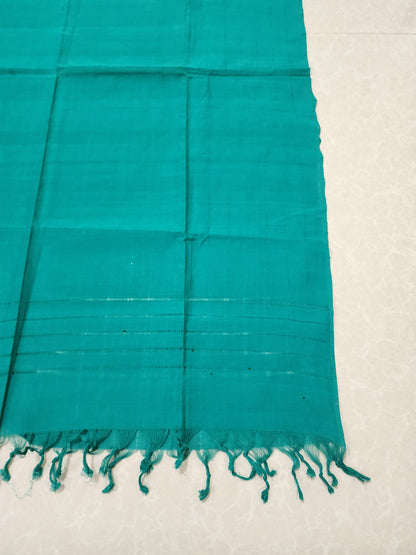 Handloom Cotton Sea Blue Dupatta
