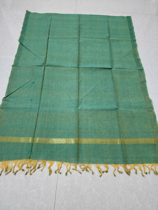 Handloom Cotton pastel Green Dupatta