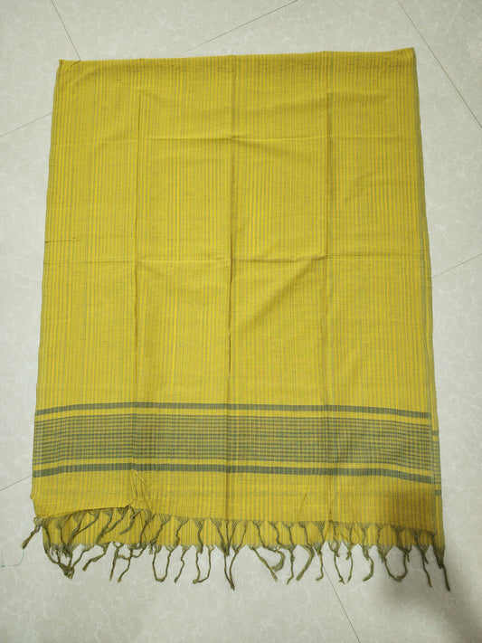 Handloom Cotton Green Dupatta