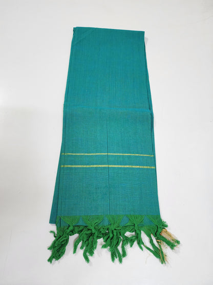 Handloom Cotton Sea GreenBlue Dupatta