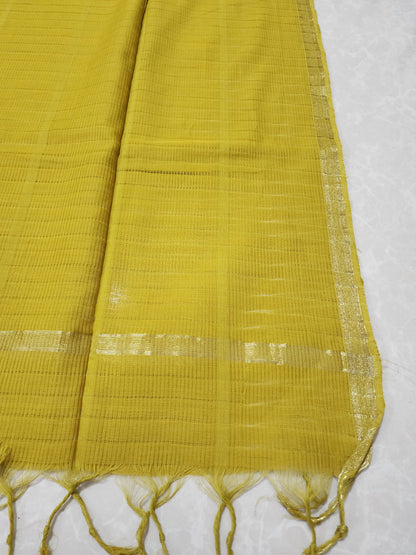 Handloom Cotton Greengram checks Dupatta