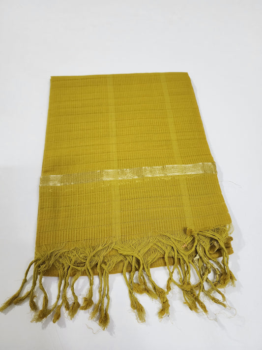 Handloom Cotton Greengram checks Dupatta