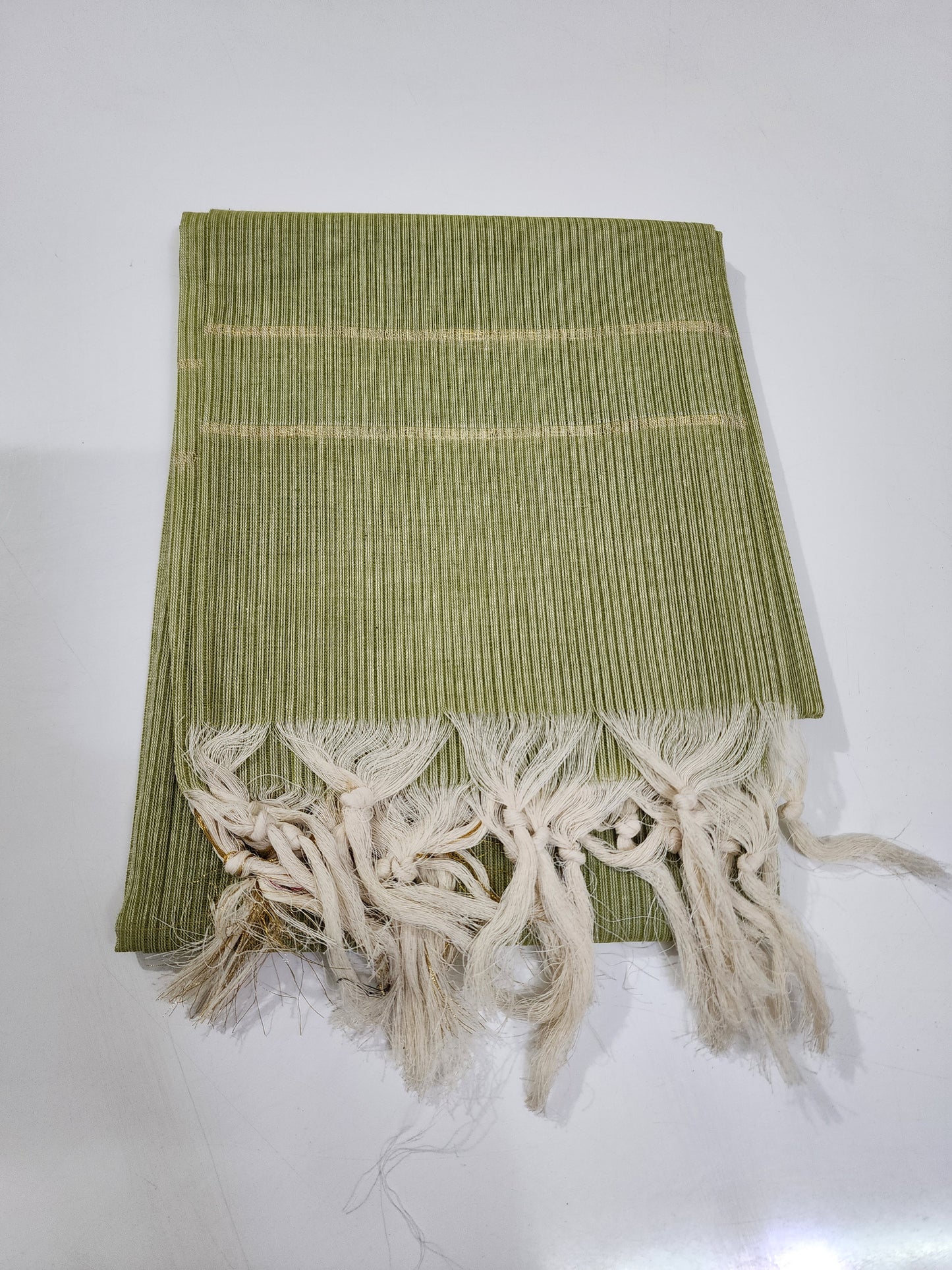 Handloom Cotton pista Green Dupatta