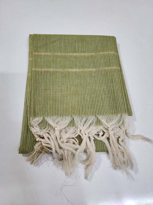 Handloom Cotton pista Green Dupatta