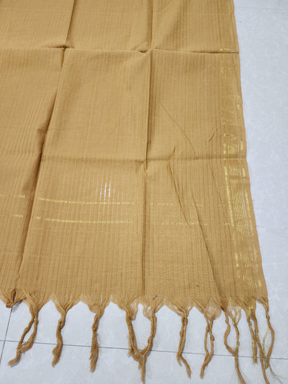 Handloom Cotton light gold Dupatta