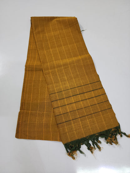 Handloom Cotton gold checks Dupatta