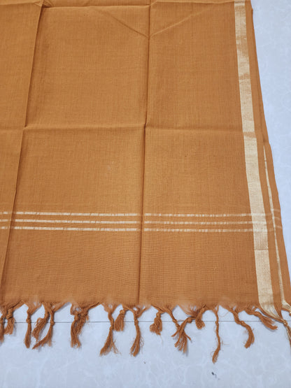 Handloom Cotton Brown Dupatta