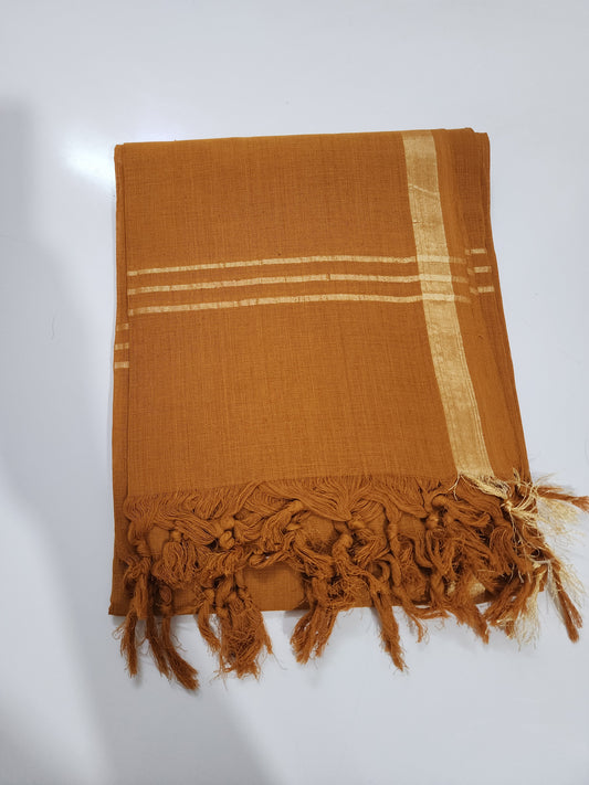 Handloom Cotton Brown Dupatta